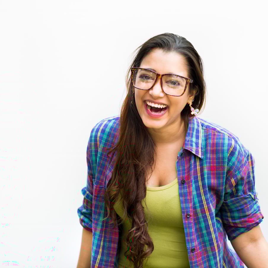 Indian Teen Girl Smiling Portrait Concept